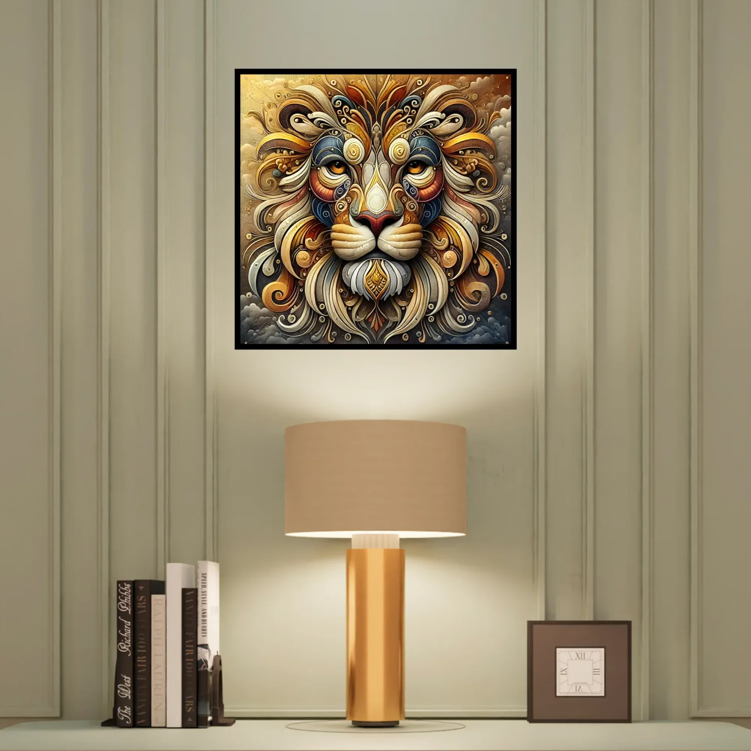 Artistic and Unique Portrait Lion For Wall Decor (ESVL002) | Vicious Lion | Digital Download - Image 3